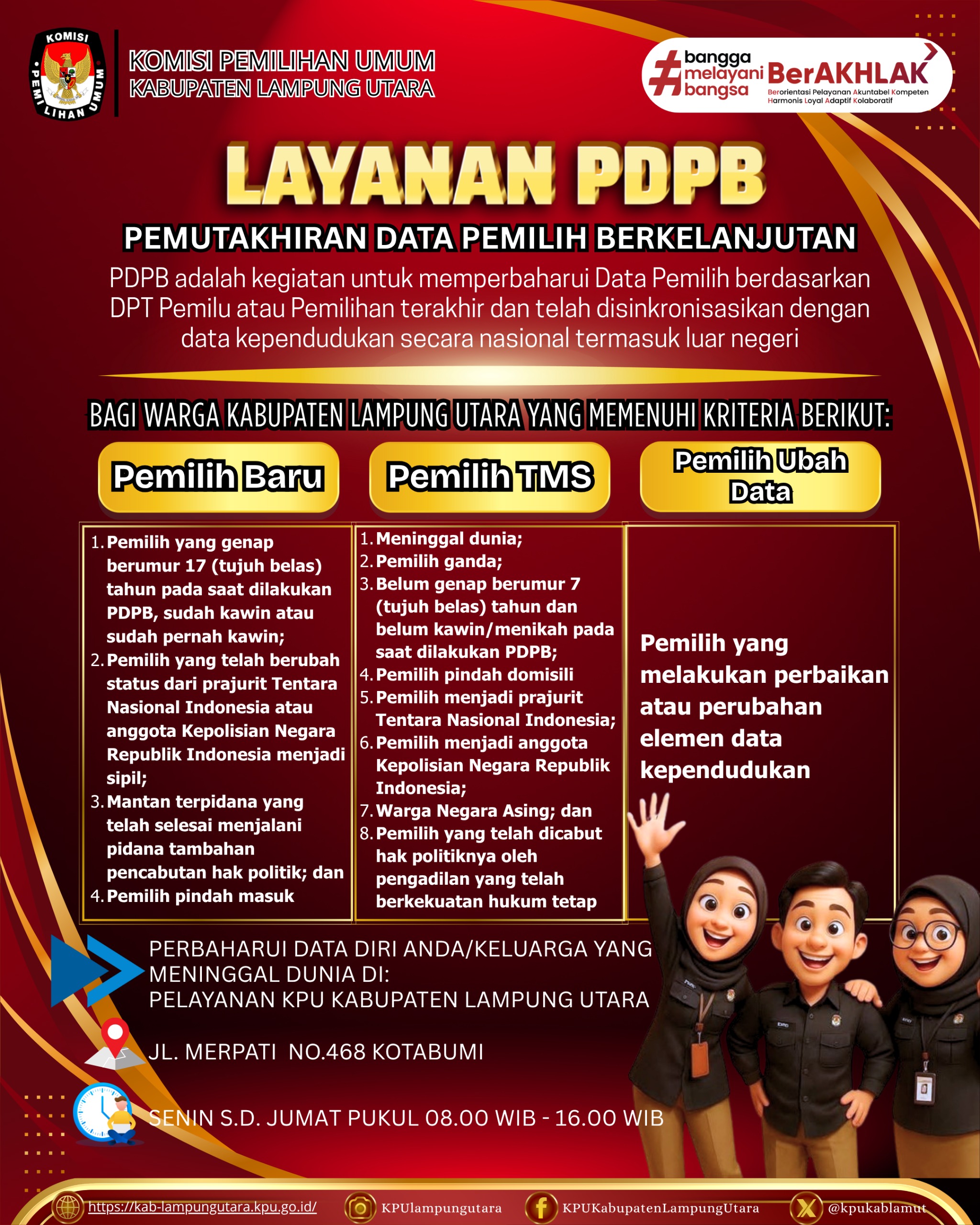 Layanan Pemutakhiran Data Pemilih Berkelanjutan (PDPB) Tahun 2025