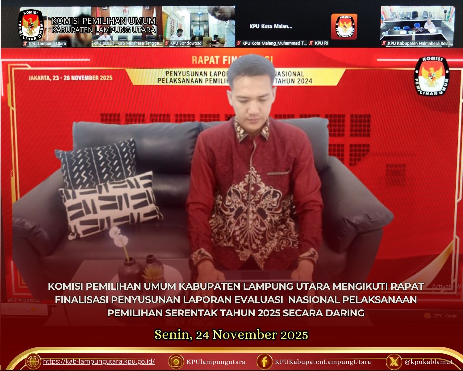 Rapat Finalisasi Penyusunan Laporan Evaluasi Nasional Selas, 25 November 2025