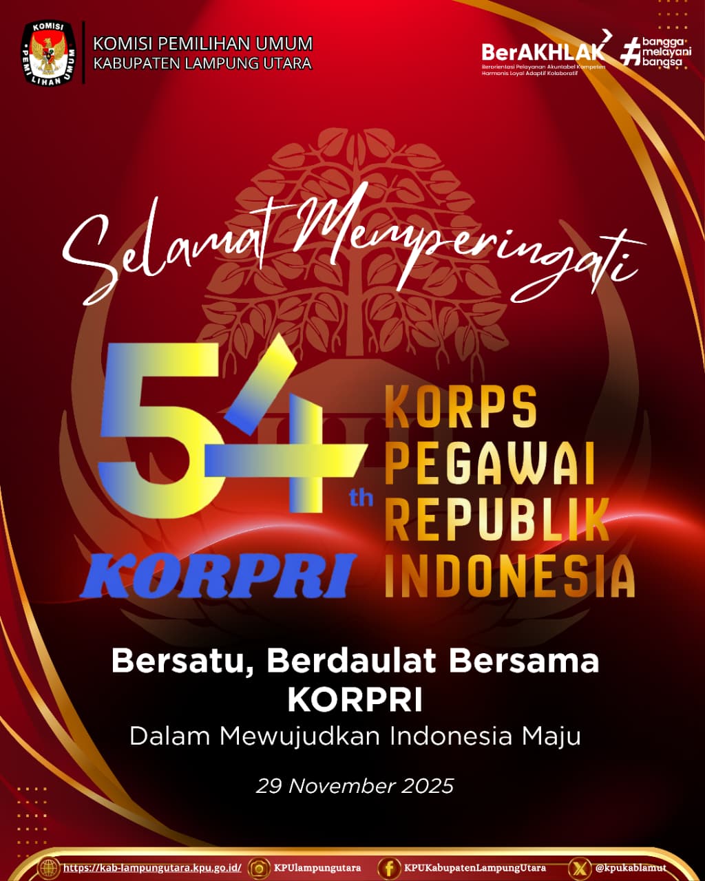 UCAPAN HARI KORPRTI SABTU,29 NOVEMBER 2025