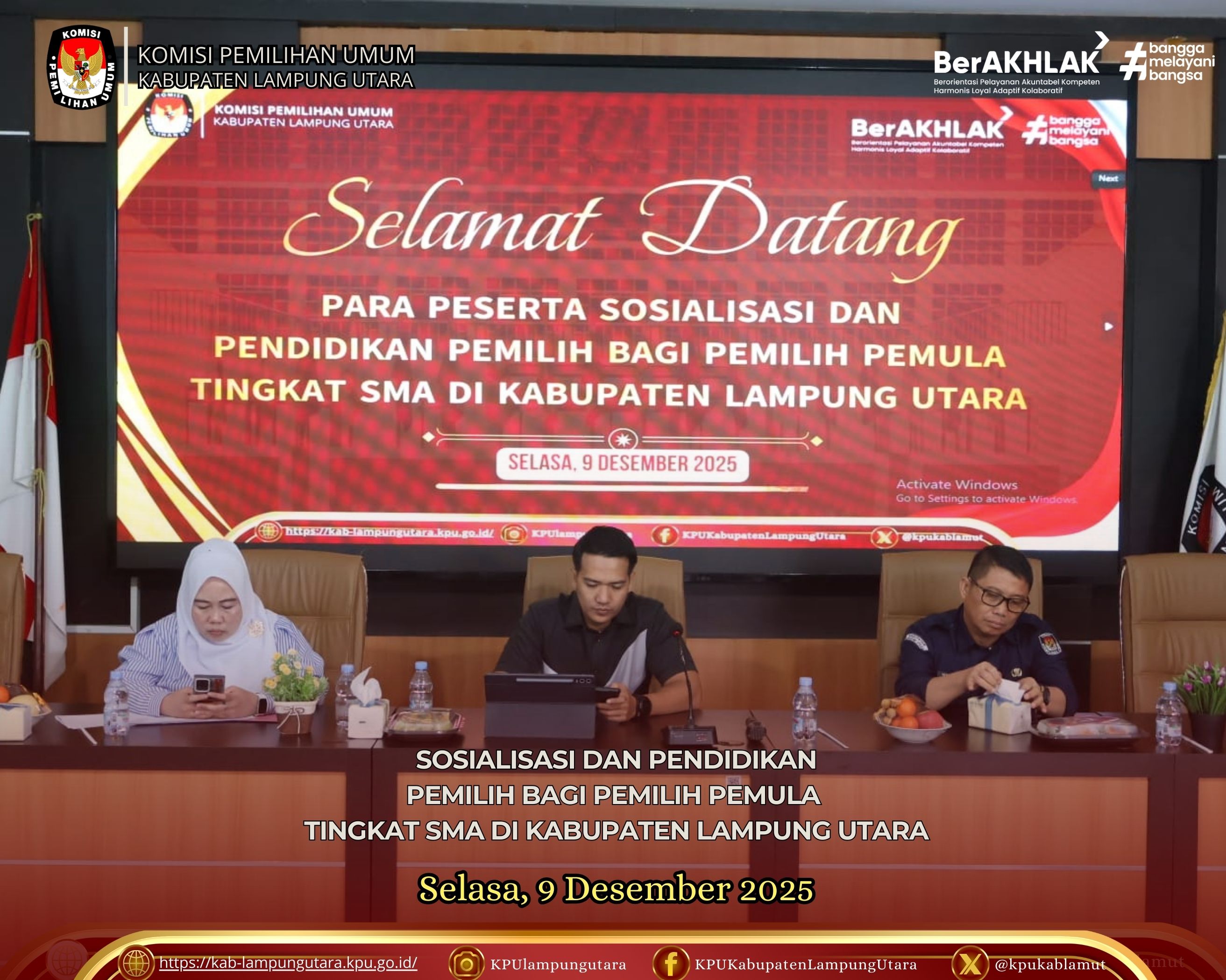 Sosialisasi Dan Pendidikan Pemilih Bagi Pemilih Pemula Selasa, 9 Desember 2025