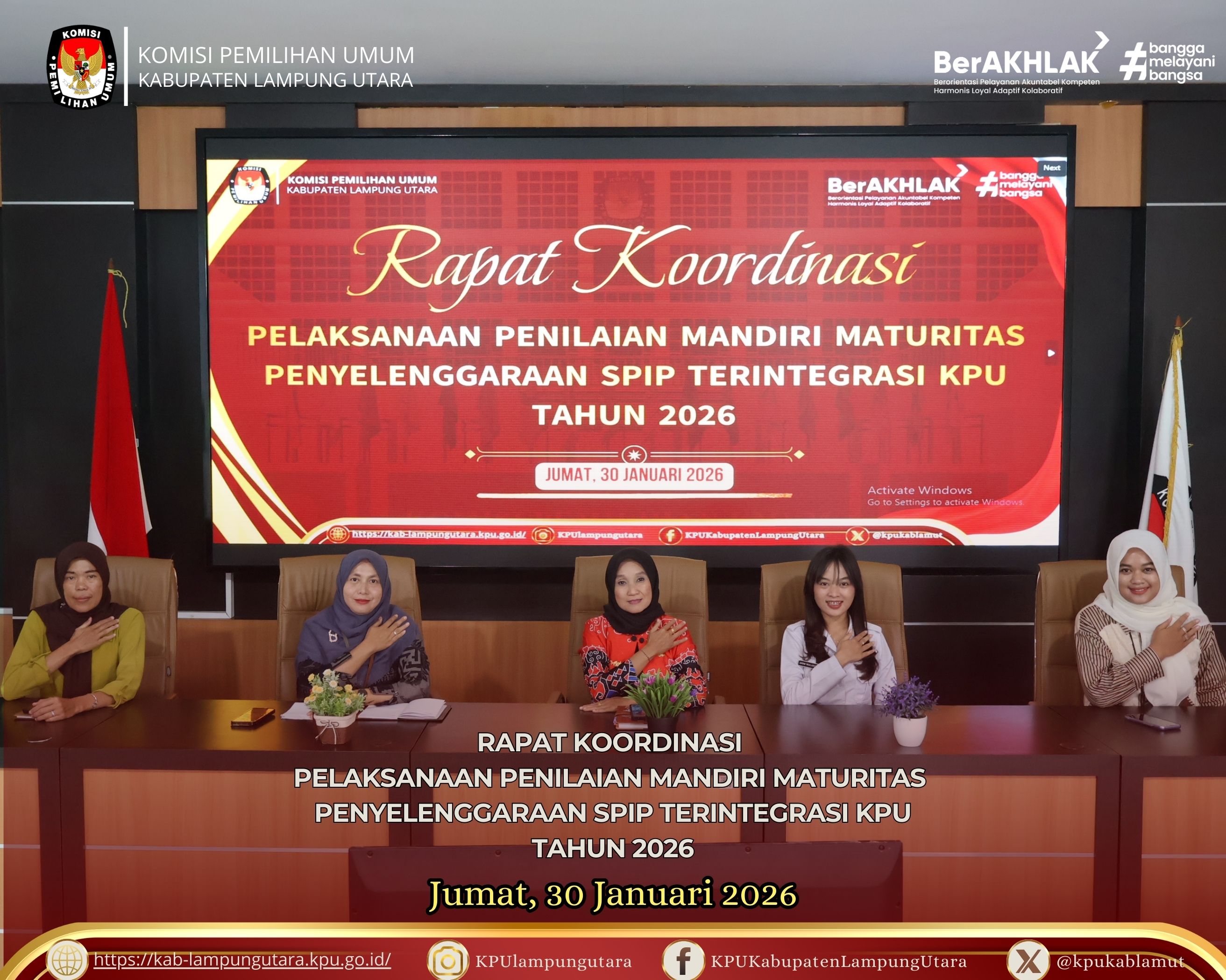 Pelaksanaan Penilaian Mandiri Maturitas Penyelenggaraan SPIP Jumat 30 Januari 2026