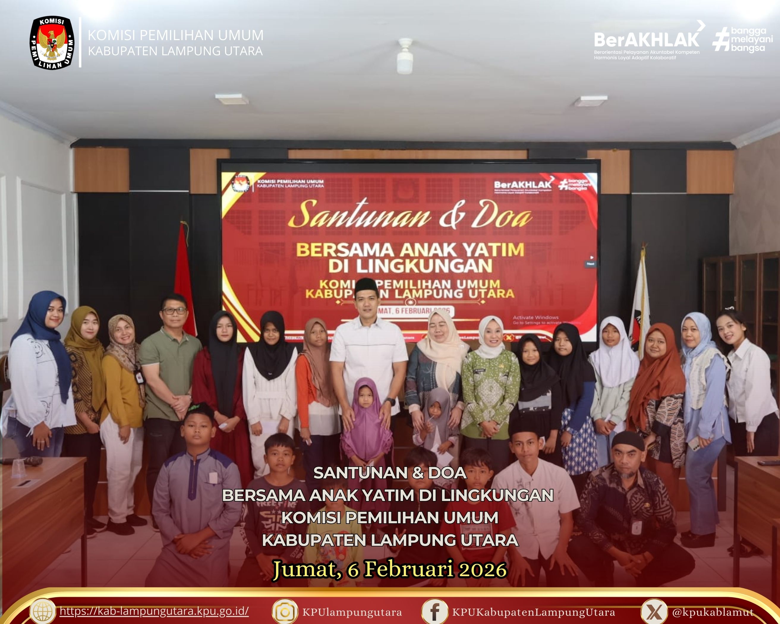SANTUNAN & DOA BERSMA ANAK YATIM  JUMAT 6 FEBRUARI 2026