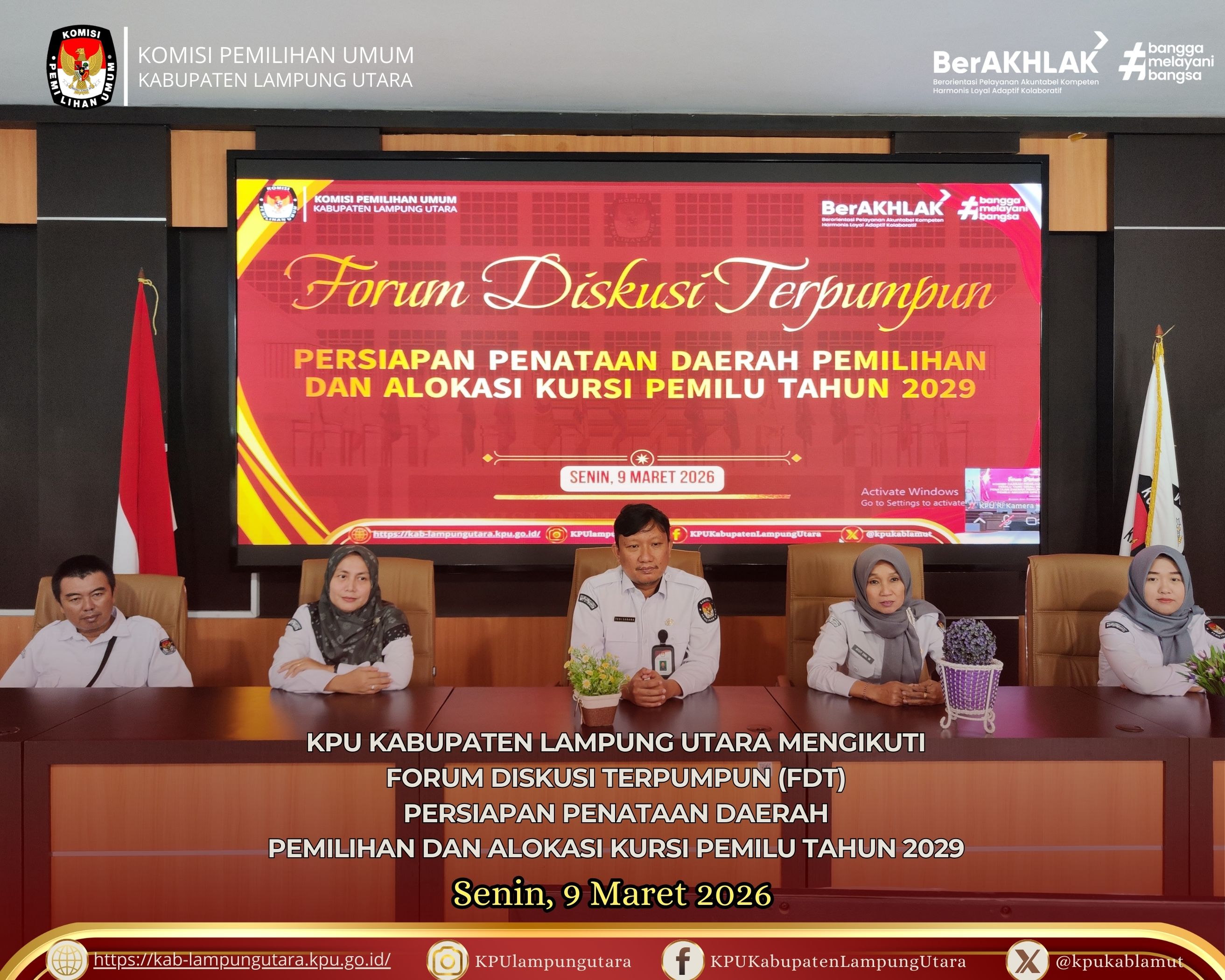 FDT Persiapan Penataan Daerah Pemilihan dan Alokasi Kursi Pemilu. Senin, 9 Maret 2026.