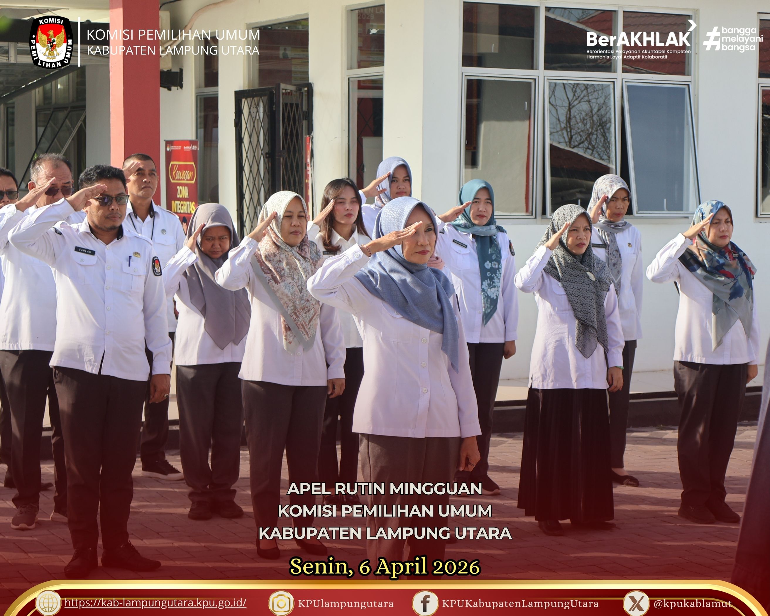 Apel rutin Senin, 6 April 2026