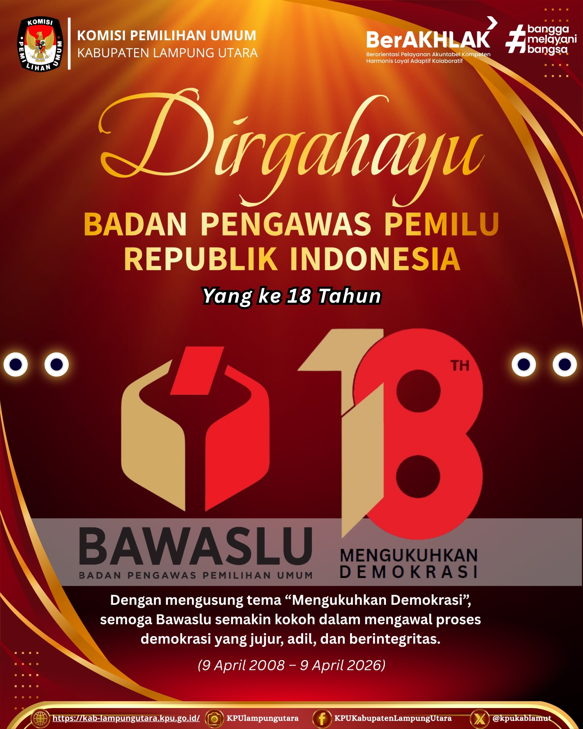 mengucapkan Selamat Memperingati Hari Ulang Tahun ke-18