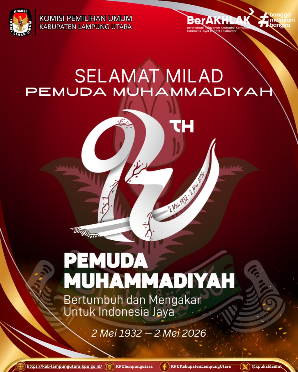 mengucapkan Selamat Milad ke-94 Pemuda Muhammadiyah