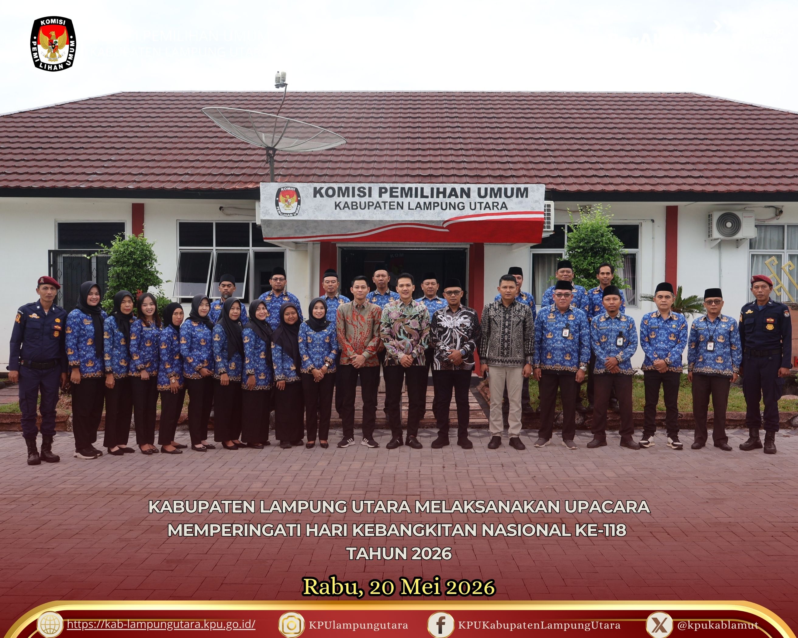 Upacara Peringatan Hari Kebangkitan Nasional ke-118 Rabu, 20 Mei 2026