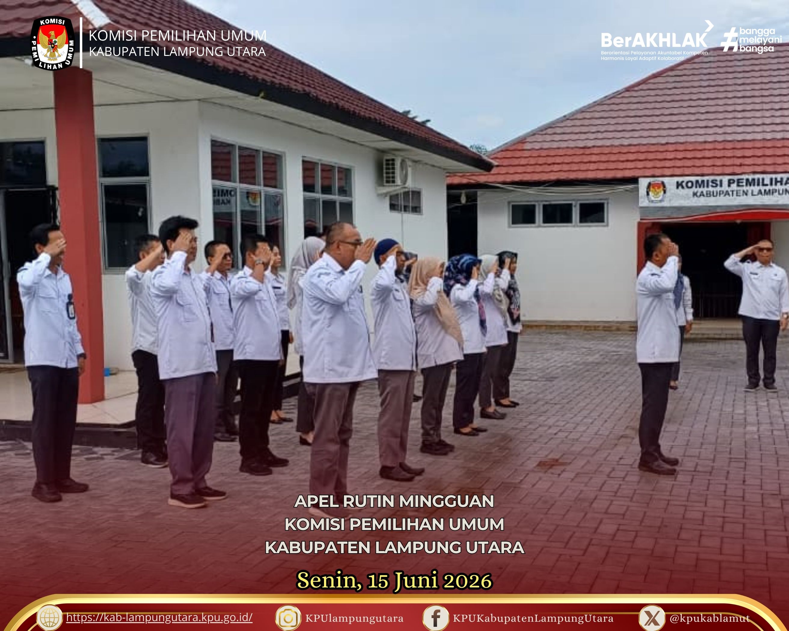 Apel rutin, Senin (15 Juni 2026).