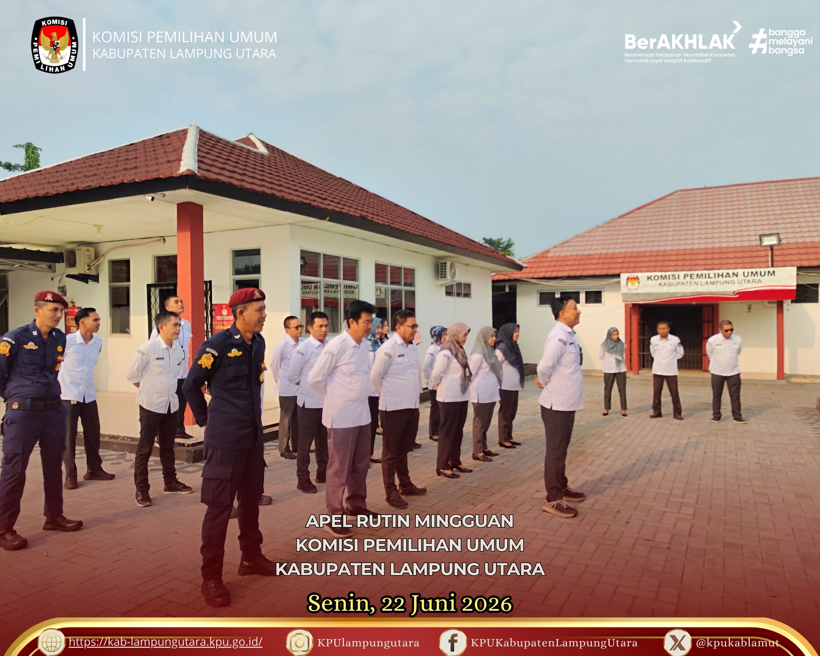 Apel rutin, Senin (22 Juni 2026).