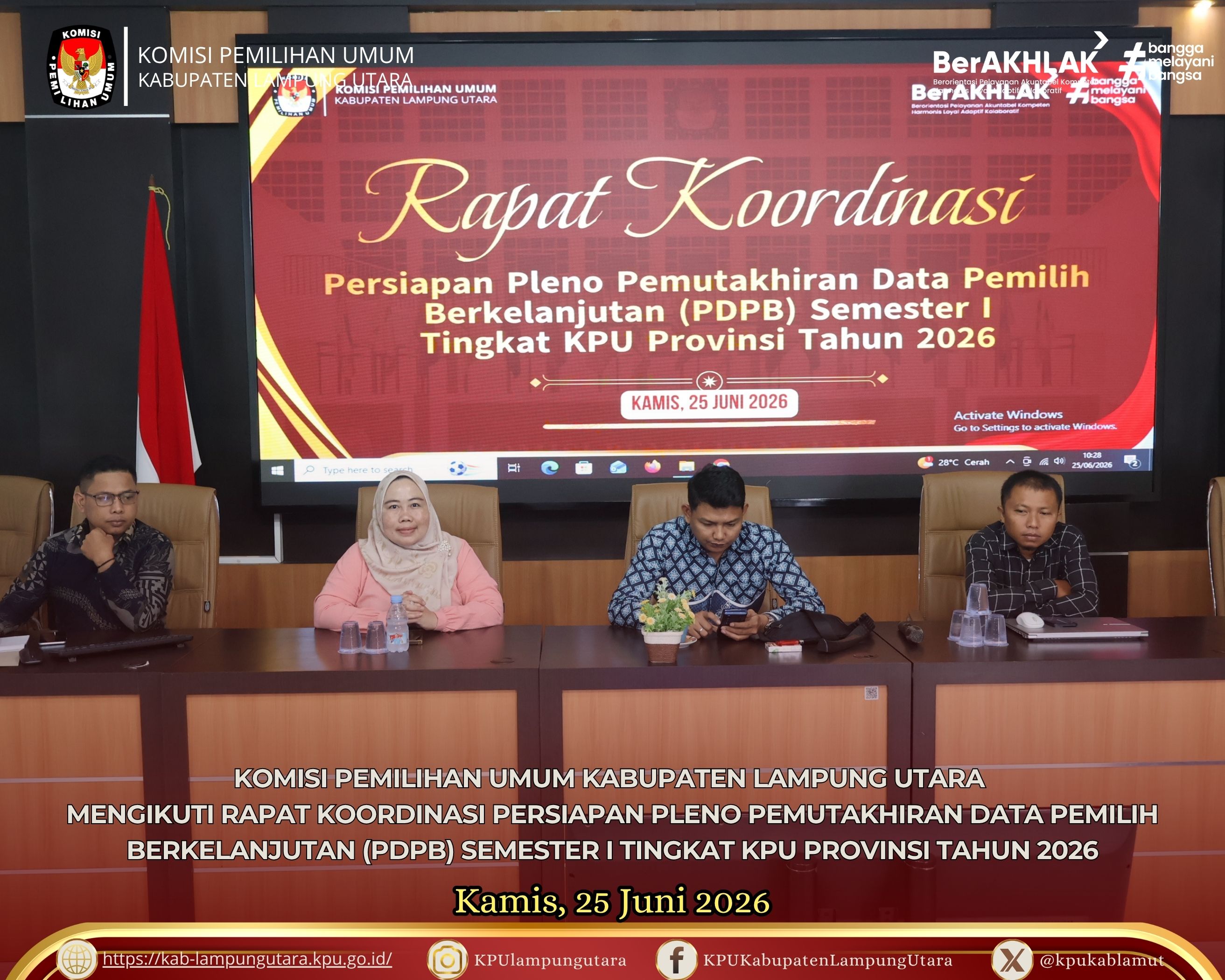 Rakor Persiapan Pleno PDPB Semester I Kamis, 25 Juni 2026