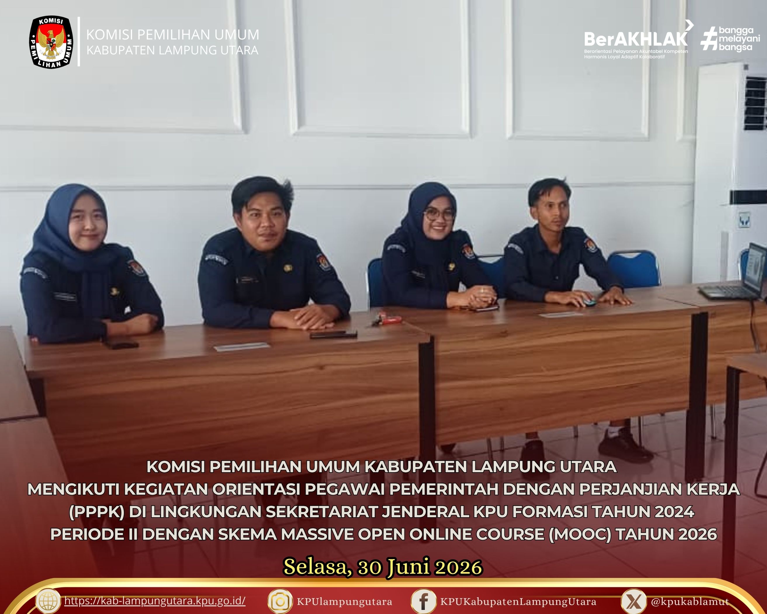 Orientasi PPPK di Lingkungan Sekretariat Jenderal KPU RI  Selasa, 30 Juni 2026