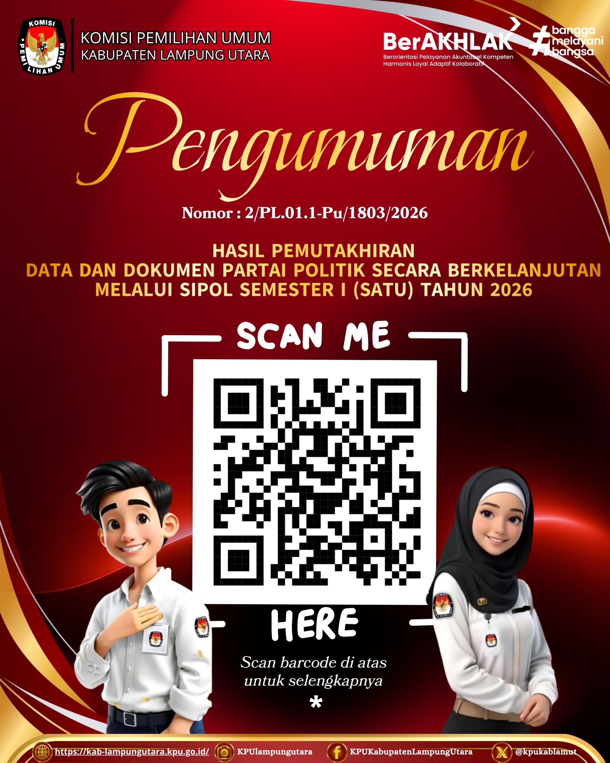 Pengumuman Nomor: 2/PL.01.1-Pu/1803/2026