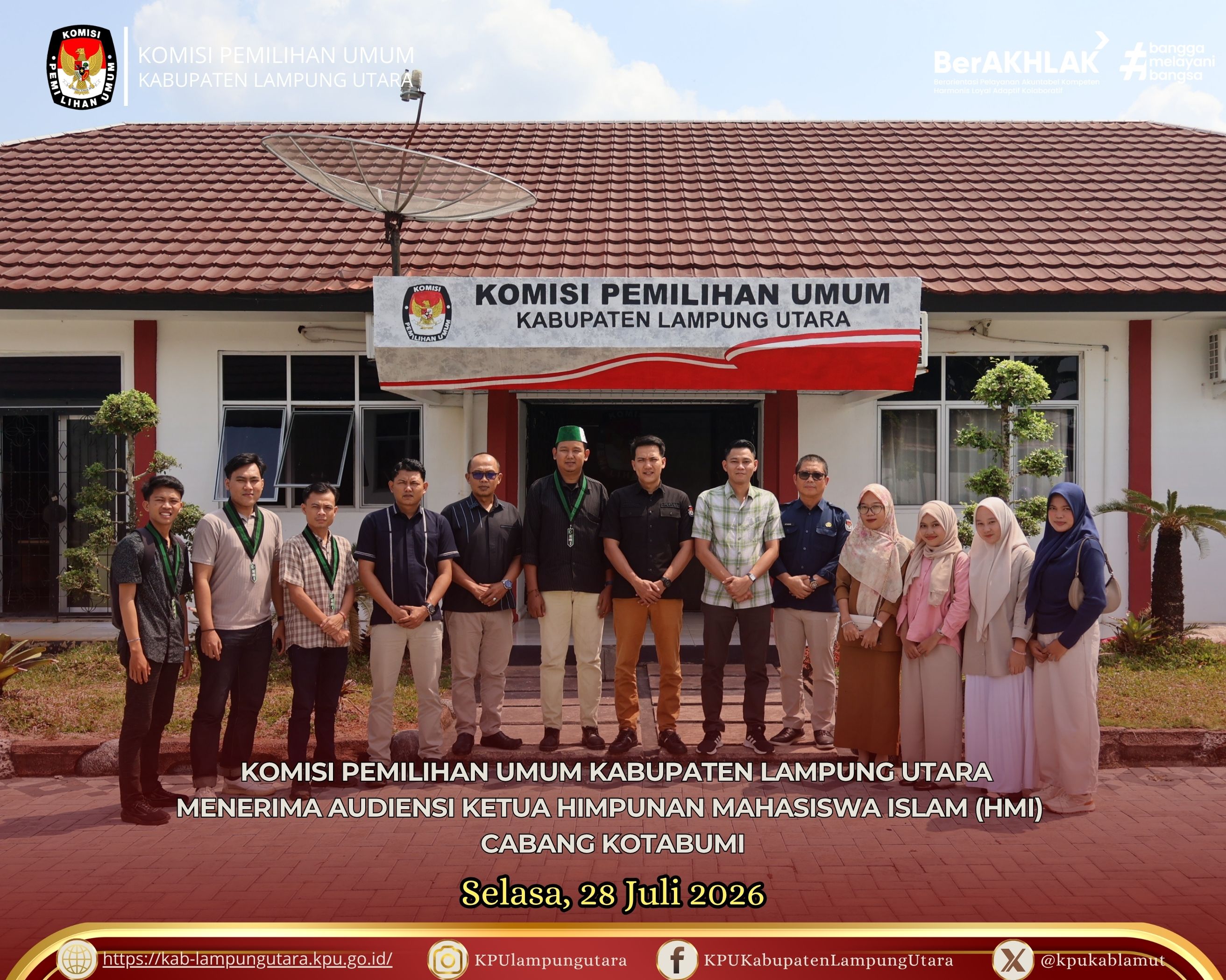 Menerima Audiensi Ketua HMI Cabang Kotabumi Selasa, 28 Juli 2026