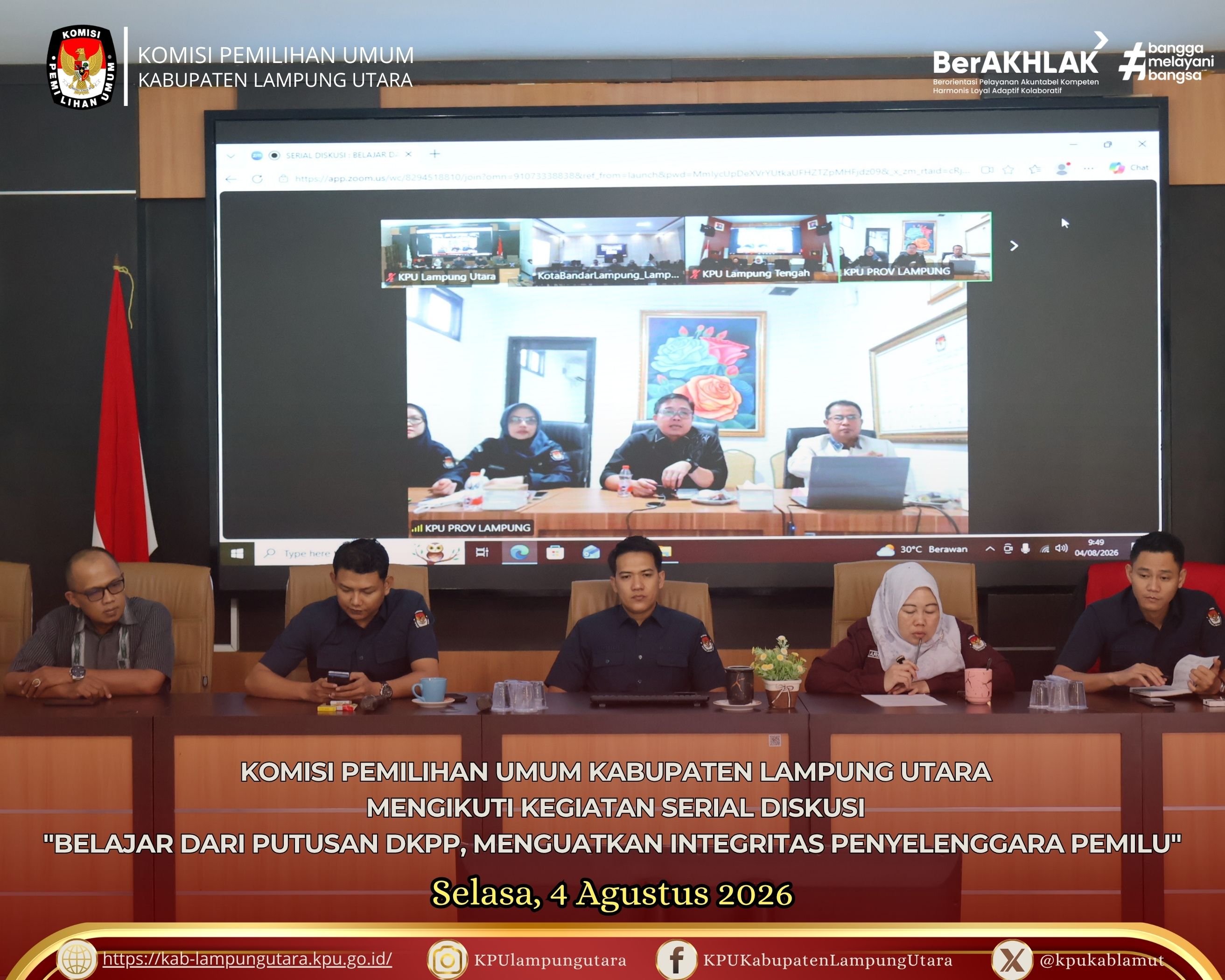"Belajar dari Putusan DKPP, Menguatkan Integritas Penyelenggara Pemilu" 4 Agustus 2026.