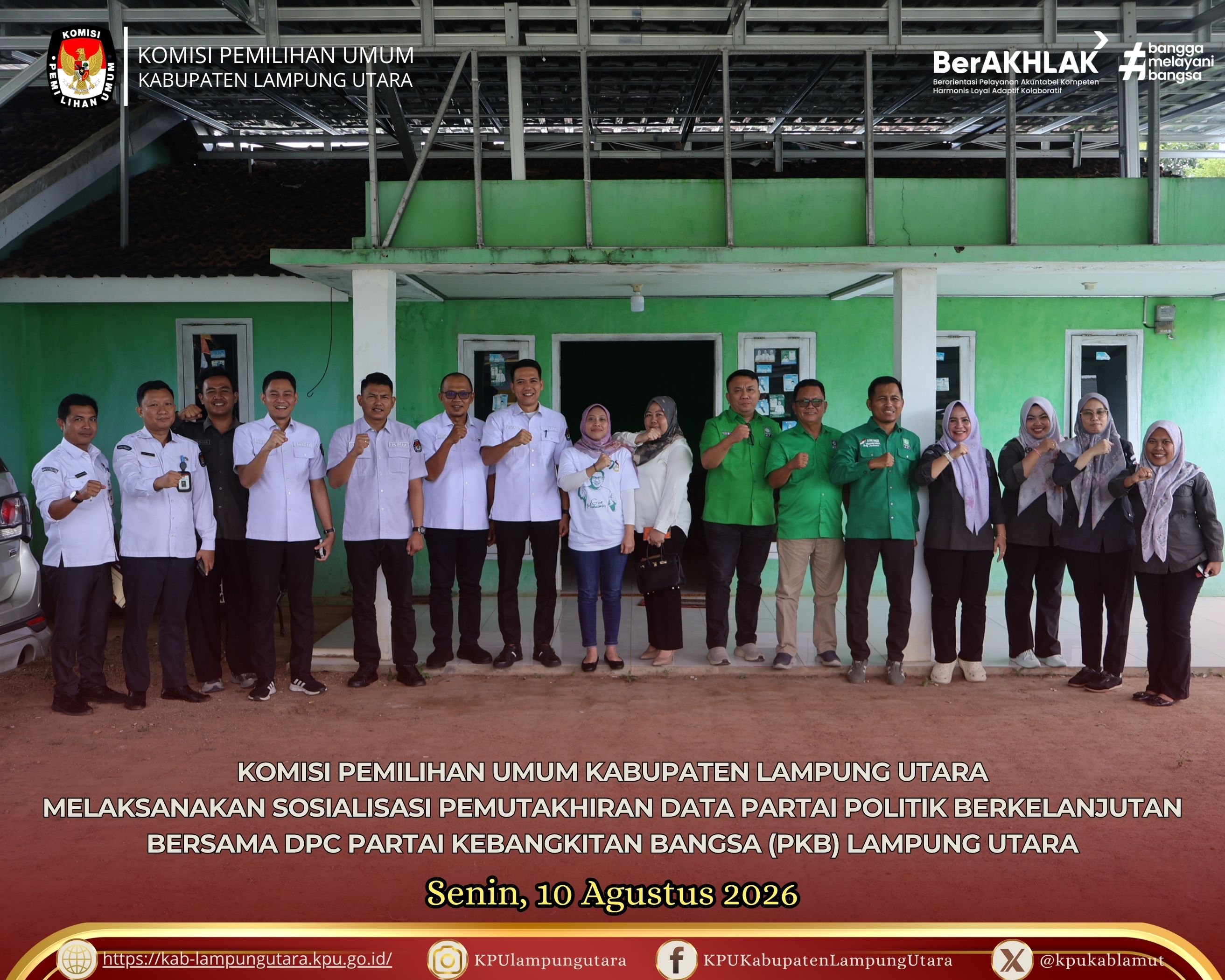 silaturahmi & sosialisasi Pemutakhiran Data Partai Politik Berkelanjutan Senin 10 Agustus 2026