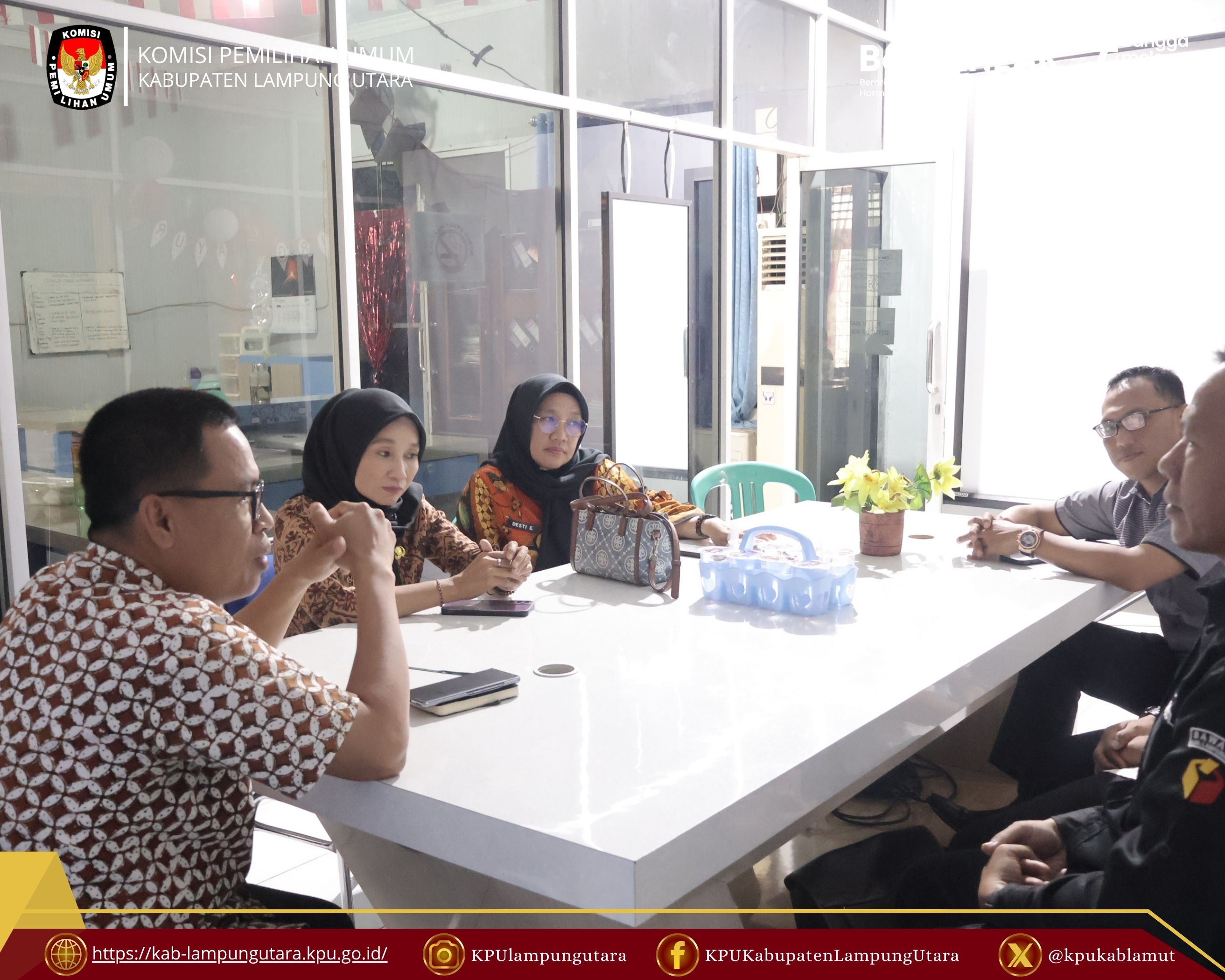 koordinasi dengan Dinas  Kominfo Kabupaten Lampung Utara Jumat, 21 Agustus 2026