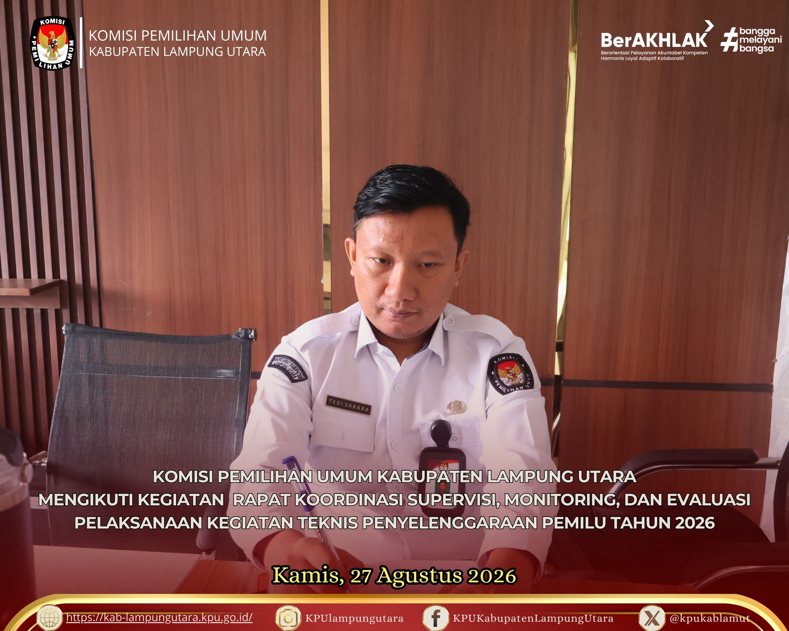 Rapat Koordinasi Supervisi, Monitoring, dan Evaluasi Kamis, 27 Agustus 2026