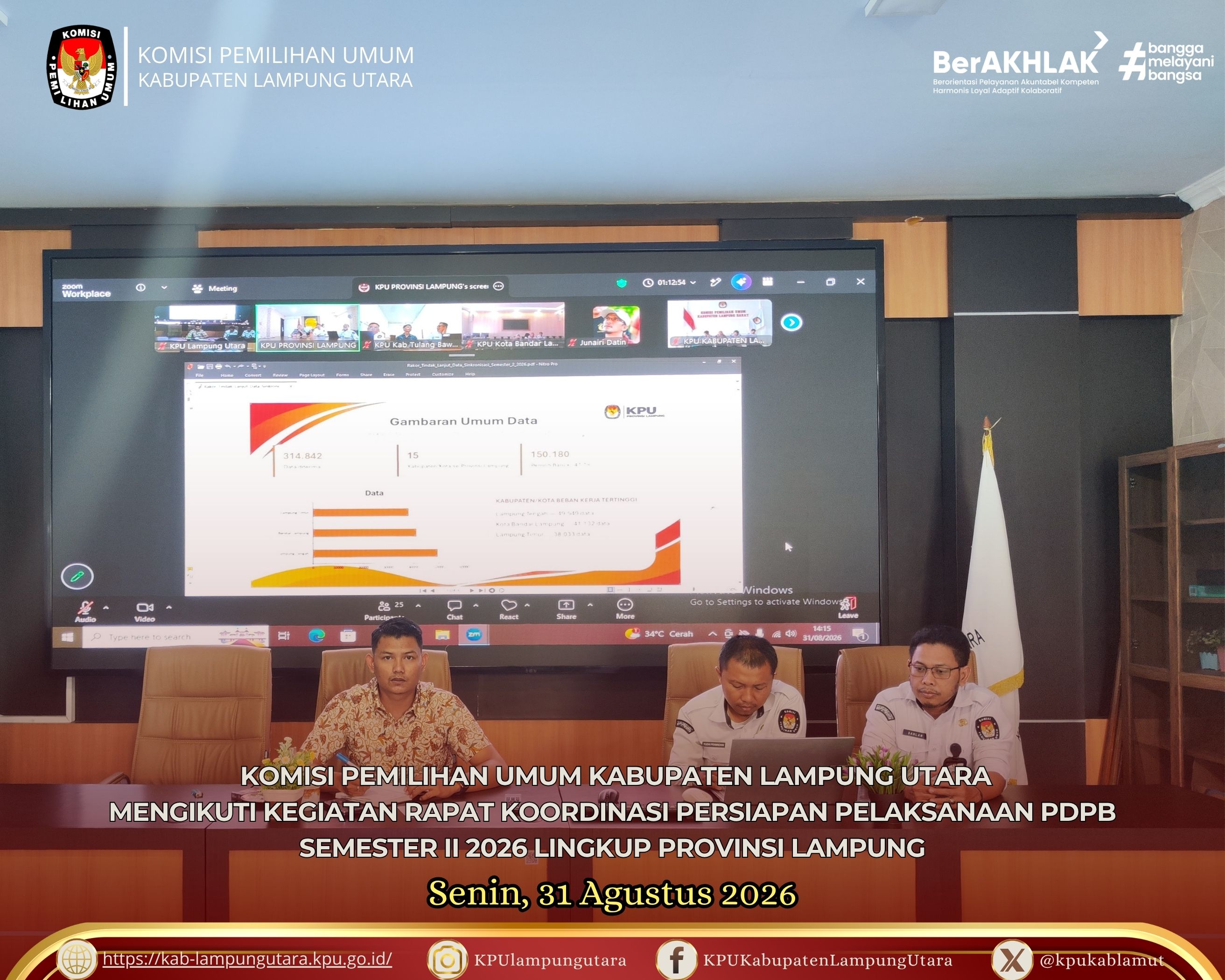 Rapat Koordinasi Persiapan Pelaksanaan PDPB Semester II 2026 Senin, 31 Agustus 2026