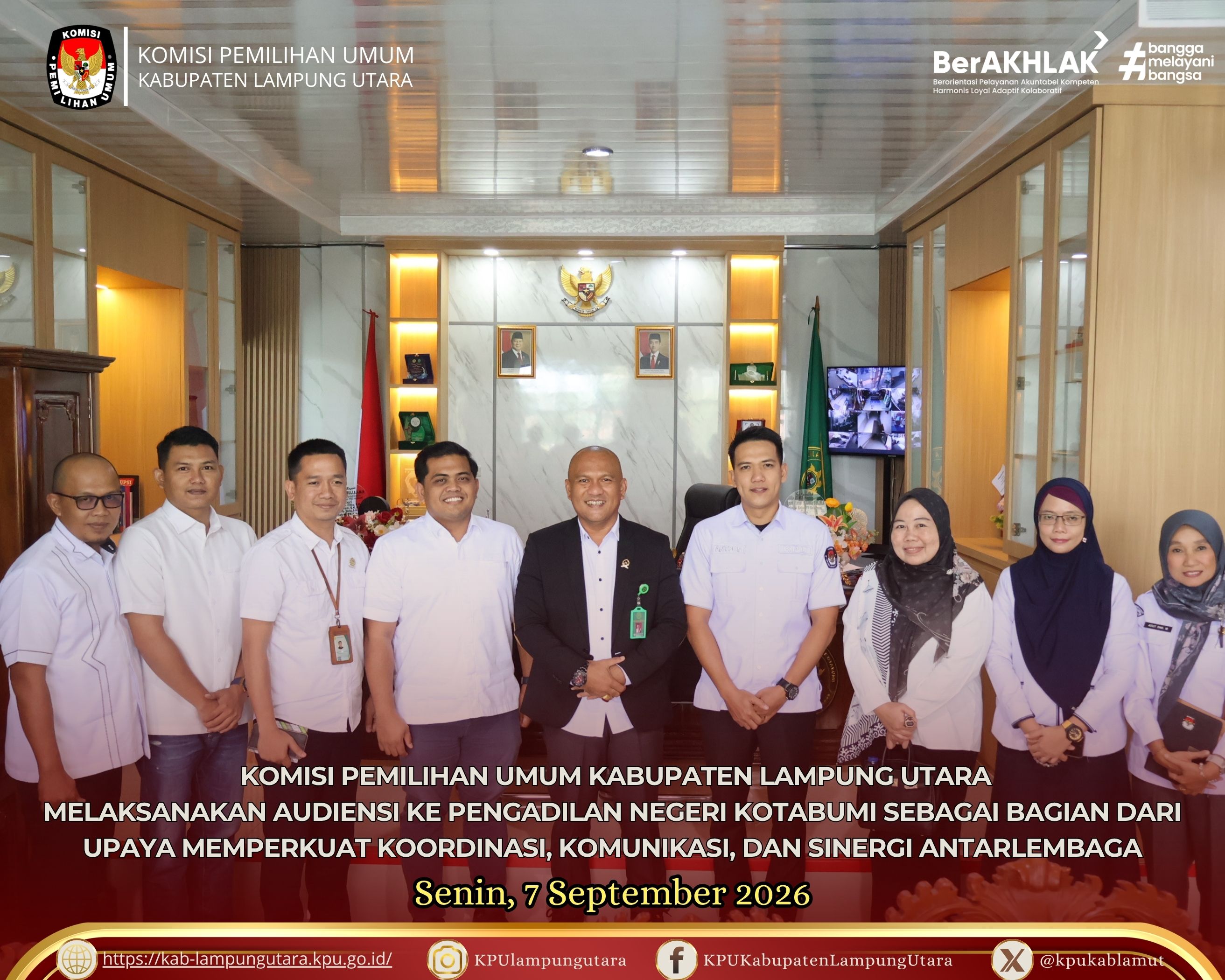audiensi ke Pengadilan Negeri Kotabumi Senin, 2 September 2026