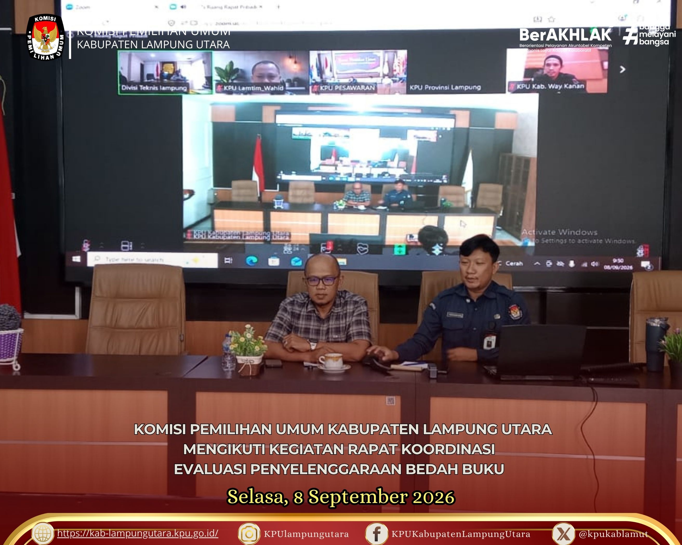 Bedah Buku Secara Daring melalui Aplikasi Zoom Meeting, Selasa (8/09/2026)