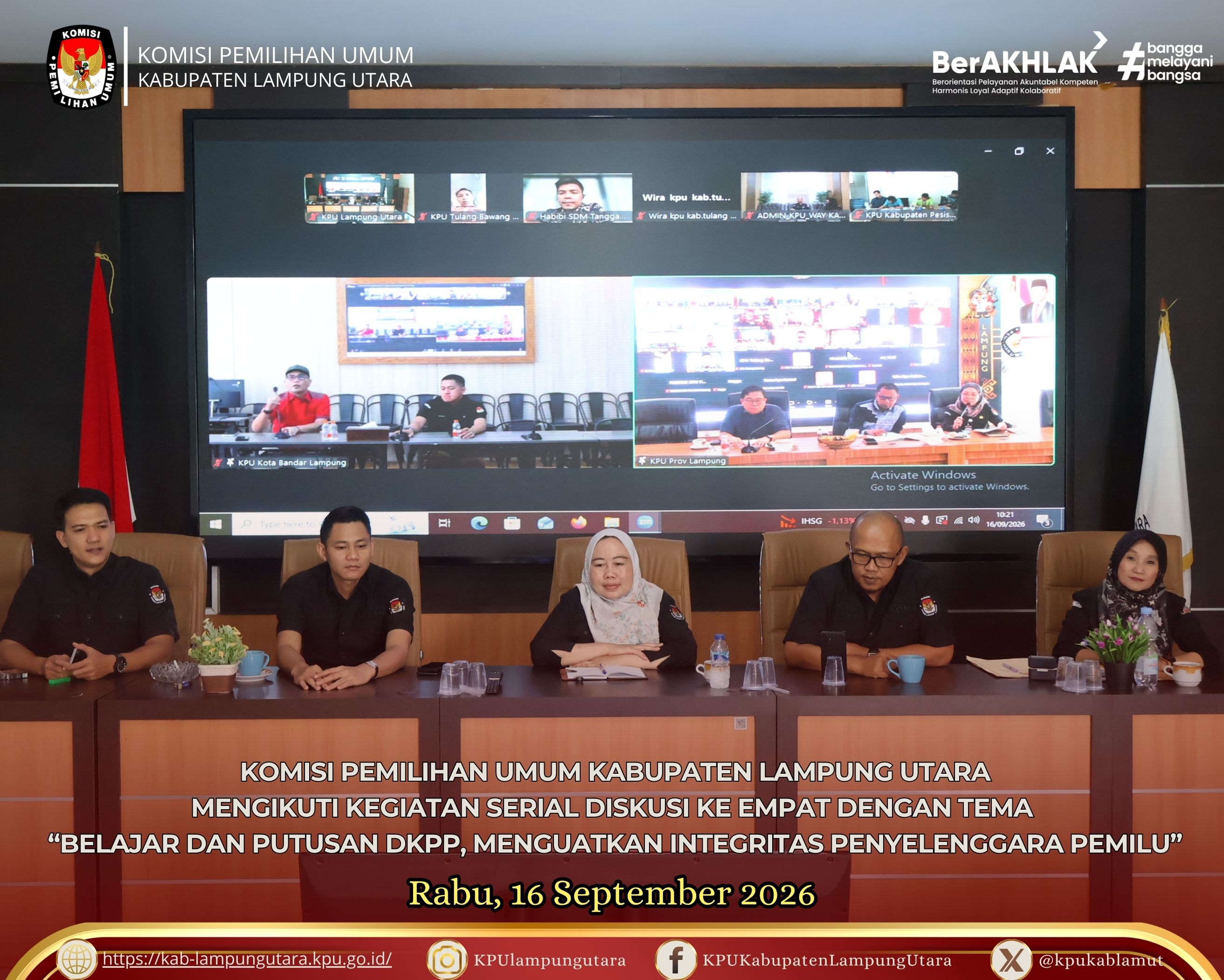 Kegiatan Serial Diskusi ke empat, Rabu (16/9/2026).