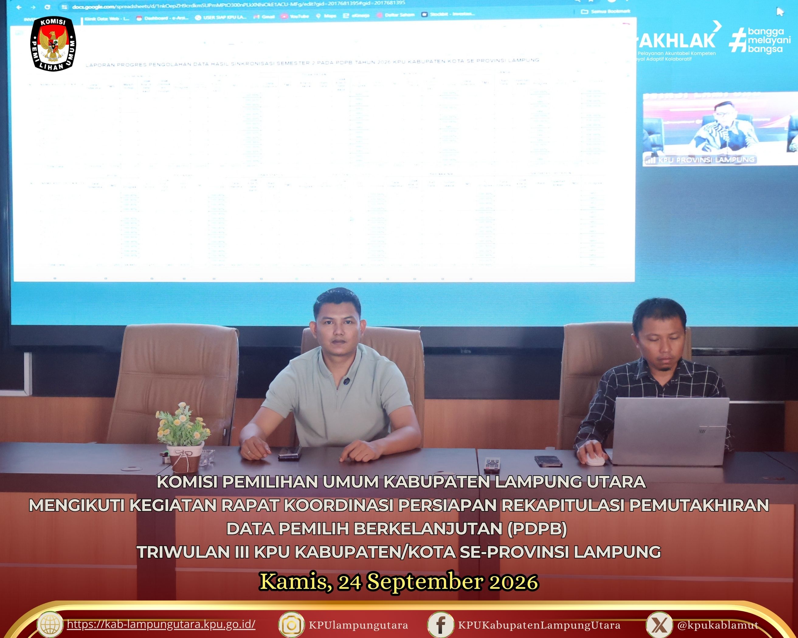 mengikuti Rakor Persiapan Rekapitulasi PDPB Triwulan III Kamis (24/9/2026)