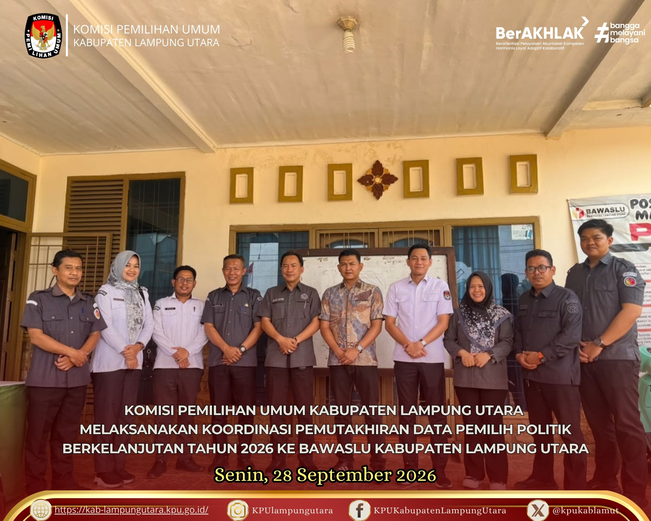 melaksanakan Koordinasi PDPB Tahun 2026 ke Bawaslu Senin, 28 September 2026